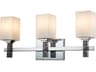 Jack 3-Light Polished Chrome Glass Vanity Light