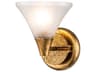 Lemoine 1-Light Gold Leaf Glass Wall Sconce