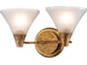 Lemoine 2-Light Gold Leaf Glass Vanity Light