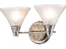 Lemoine 2-Light Silver Leaf Glass Vanity Light
