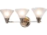 Lemoine 3-Light Silver Leaf Glass Vanity Light
