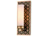 Ziggy 1-Light Laquered Gold Black Glass Wall Sconce