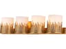 Sawgrass 4-Light Gold Glass Vanity Light
