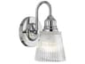 Addison 1-Light Polished Chrome Glass LED Wall Sconce