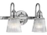 Addison 2-Light Polished Chrome Glass LED Vanity Light