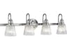 Addison 4-Light Polished Chrome Glass LED Vanity Light