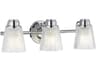 Hudson 3-Light Polished Chrome Glass LED Vanity Light