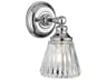 Keynes 1-Light Polished Chrome Glass LED Wall Sconce