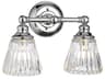 Keynes 2-Light Polished Chrome Glass LED Vanity Light