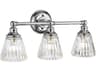 Keynes 3-Light Polished Chrome Glass LED Vanity Light