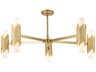 Marvel 10-Light Aged Brass Cylinder Chandelier
