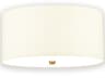 Fletcher 3-Light Aged Brass Ivory Shade Bronze Drum Flush Mount