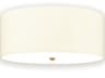 Fletcher 5-Light Aged Brass Ivory Shade Drum Flush Mount
