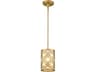 Arabella 1-Light Distressed Gold Traditional Cylinder Mini Pendant