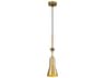 Etoile 1-Light Aged Brass Mini Pendant