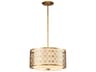 Ziggy 2-Light Lacquered Gold Glass Drum Pendant