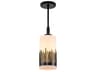 Sawgrass 1-Light Matte Black Glass Cylinder Mini Pendant