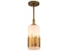 Sawgrass 1-Light Gold Leaf Glass Cylinder Mini Pendant