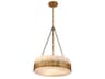 Sawgrass 3-Light Gold Leaf Glass Drum Pendant