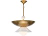 Saucer 3-Light 1-Light Aged Brass Bowl Globe Pendant