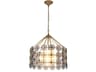 Meridian 3-Light Distressed Gold Pendant