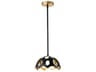 Pebbles 1-Light Black Dome Mini Pendant