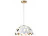 Pebbles 1-Light White Dome Pendant