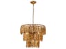 Coral Luxe 4-Light Gold Tiered Chandelier