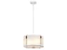 Corona 2-Light White Glass Drum Mini Pendant