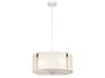 Corona 3-Light White Glass Drum Pendant