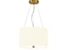 Pearce 3-Light Aged Brass Ivory Shade Cylinder Pendant