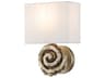 Swirl 1-Light Silver Leaf Wall Sconce