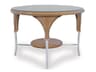 Loom 42-Inch Round Dining Table Glass Top