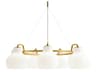 VL Ring Crown 7-Light Polished Brass White Chandelier