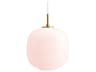 VL45 1-Light Brass Glossy Pale Rose Pink Round Mini Pendant