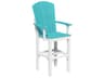 Recycled Plastic Adirondack Bar Height Arm Outdoor Patio Chair