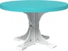Recycled Plastic Round Outdoor Dining Table with Umbrella Hole