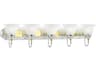 Belmont 5-Light Polished Chrome Brass Glass Vanity Light