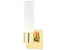 Aero 1-Light Polished Brass White Glass Wall Sconce