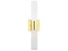 Aero 2-Light Polished Brass Glass Wall Sconce