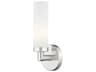 Aero 1-Light Brushed Nickel White Glass Wall Sconce