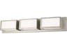 Sutter 3-Light Brushed Nickel Glass LED Vanity Light