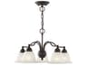 Essex 5-Light Bronze Glass Bell Chandelier