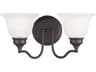 Essex 2-Light Bronze Glass Vanity Light