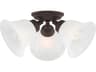 Essex 3-Light Bronze Glass Bell Semi Flush Mount