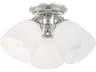 Somerville 3-Light Polished Chrome Glass Bell Semi Flush Mount