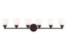 Somerville 6-Light Bronze Glass Vanity Light