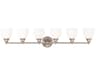 Somerville 6-Light Brushed Nickel Glass Vanity Light