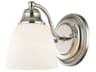 Somerville 1-Light Polished Chrome Glass Wall Sconce