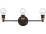 Lansdale 3-Light Bronze Antique Brass Vanity Light